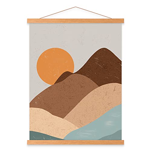 Ywlake B2 Bilderrahmen, Posterrahmen, 50 x 50 cm, 50 x 70 cm, 50 x 75 cm, Holz, magnetisch, Naturholz, zum Aufhängen, Posterrahmen (50 cm, Teck) von Ywlake