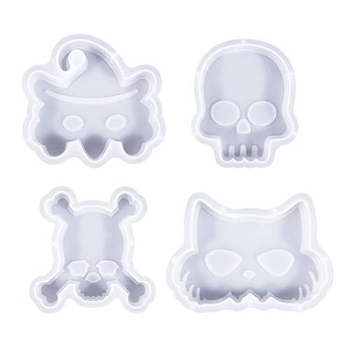 4 Stcs/Set Kürbisse Silikonformen Halloween Formfledermäuse Kerzenformen Ornament Formen Gussformen Handwerksbedarf von Ywmsfl