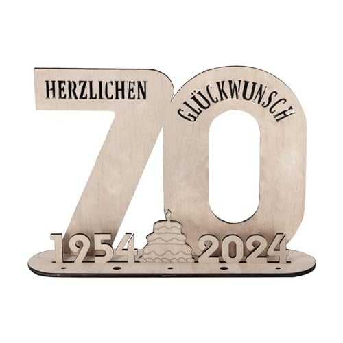 Moderne LED Nummer Display 2024 Holzschild Gästebuch Perfektes Geschenk Für Geburtstage Und Partys von Ywmsfl