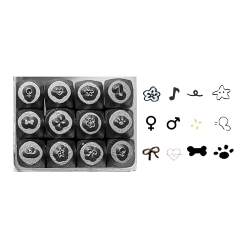 Set Von 12 Metall Meißel Werkzeug 2mm Tierreihe Schmuck Gravur Werkzeug Metall Stamp Set Für Schmuckherstellung Enthusiasten von Ywmsfl