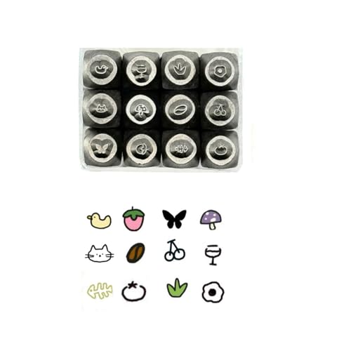 Set Von 12 Metall Meißel Werkzeug 2mm Tierreihe Schmuck Gravur Werkzeug Metall Stamp Set Für Schmuckherstellung Enthusiasten von Ywmsfl