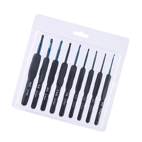 Ywmsfl 5 Set 2,0 mm - 6,0 mm Häkelnadel-Set, ergonomische Häkelnadel, multifunktionale Stricknadel, Häkelzubehör für Handwerk von Ywmsfl