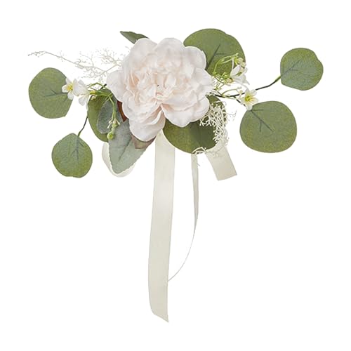 Ywmsfl Eleganter Rattan-Blumenkorb, handgewebt, tragbar, Blumenarrangement, Töpfe für Hochzeit und Heimdekoration von Ywmsfl