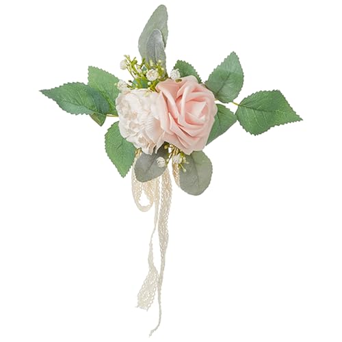 Ywmsfl Eleganter Rattan-Blumenkorb, handgewebt, tragbar, Blumenarrangement, Töpfe für Hochzeit und Heimdekoration von Ywmsfl