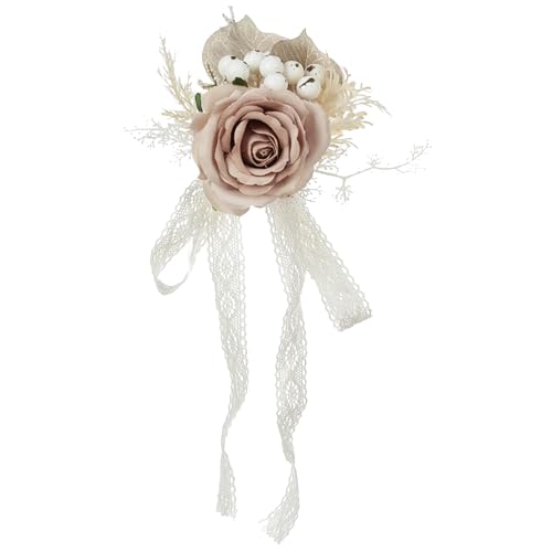 Ywmsfl Eleganter Rattan-Blumenkorb, handgewebt, tragbar, Blumenarrangement, Töpfe für Hochzeit und Heimdekoration von Ywmsfl