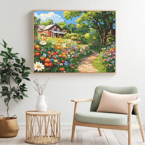 Farmhouse MK380 Malen nach Zahlen für Erwachsene, Malen nach Zahlen, Wald, Acryl, Farbe nach Zahlen für Anfänger, Ölgemälde, Basteln für Heimdekoration, Wanddekoration – (120 x 90 cm, ohne Rahmen) Farmhouse MK380 Malen nach Zahlen für Erwachsene, Malen nach Zahlen, Wald, Acryl, Farbe nach Zahlen für Anfänger, Ölgemälde, Basteln für Heimdekoration, Wanddekoration – (120 x 90 cm, ohne Rahmen) von Yyafeenng