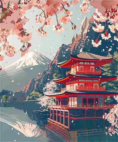 Japanisches Malen-nach-Zahlen-Set für Erwachsene, DIY Malen nach Zahlen, Architektur, Acrylfarbe nach Zahlen für Anfänger, Ölgemälde, Basteln für Heimdekoration, Wanddekoration – (100 x 150 cm, ohne Japanisches Malen-nach-Zahlen-Set für Erwachsene, DIY Malen nach Zahlen, Architektur, Acrylfarbe nach Zahlen für Anfänger, Ölgemälde, Basteln für Heimdekoration, Wanddekoration – (100 x 150 cm, ohne von Yyafeenng