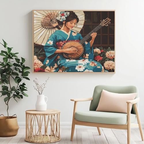 Japanisches Malen-nach-Zahlen-Set für Erwachsene, DIY Malen nach Zahlen Sänger, Acrylfarbe nach Zahlen für Erwachsene/Anfänger, Ölgemälde, Basteln für Zuhause, Wanddekoration – (120 x 90 cm, ohne Japanisches Malen-nach-Zahlen-Set für Erwachsene, DIY Malen nach Zahlen Sänger, Acrylfarbe nach Zahlen für Erwachsene/Anfänger, Ölgemälde, Basteln für Zuhause, Wanddekoration – (120 x 90 cm, ohne von Yyafeenng