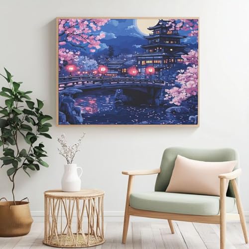 Japanisches Malen-nach-Zahlen-Set für Erwachsene, DIY Malen nach Zahlen im Querformat, Acrylfarbe nach Zahlen für Anfänger, Ölgemälde, Basteln für Zuhause, Wanddekoration – (120 x 90 cm, ohne Rahmen Japanisches Malen-nach-Zahlen-Set für Erwachsene, DIY Malen nach Zahlen im Querformat, Acrylfarbe nach Zahlen für Anfänger, Ölgemälde, Basteln für Zuhause, Wanddekoration – (120 x 90 cm, ohne Rahmen von Yyafeenng