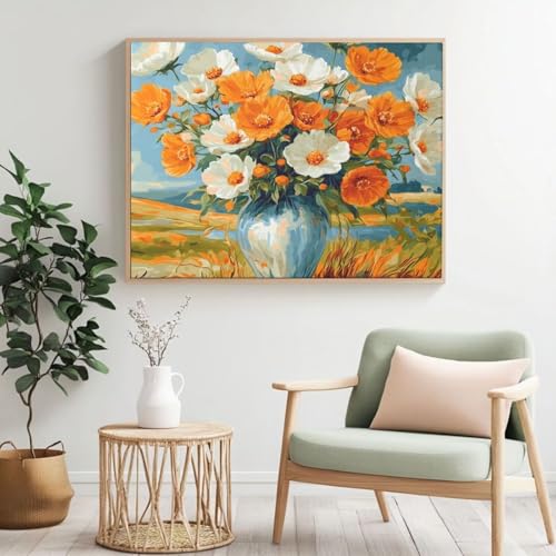 MK363 Malen nach Zahlen-Set für Erwachsene, DIY Malen nach Zahlen, Vase, Acrylfarbe nach Zahlen für Erwachsene/Anfänger, Ölgemälde, Basteln für Zuhause, Wanddekoration – (120 x 90 cm, ohne Rahmen) MK363 Malen nach Zahlen-Set für Erwachsene, DIY Malen nach Zahlen, Vase, Acrylfarbe nach Zahlen für Erwachsene/Anfänger, Ölgemälde, Basteln für Zuhause, Wanddekoration – (120 x 90 cm, ohne Rahmen) von Yyafeenng
