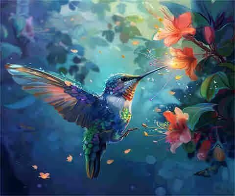 Malen nach Zahlen MK123 Malen-nach-Zahlen-Set für Erwachsene, Kolibri, Blume, Malen nach Zahlen für Anfänger, Acryl, Ölgemälde zum Selbermachen, Kunsthandwerk für Wanddekoration – (100 x 80 cm Malen nach Zahlen MK123 Malen-nach-Zahlen-Set für Erwachsene, Kolibri, Blume, Malen nach Zahlen für Anfänger, Acryl, Ölgemälde zum Selbermachen, Kunsthandwerk für Wanddekoration – (100 x 80 cm von Yyafeenng