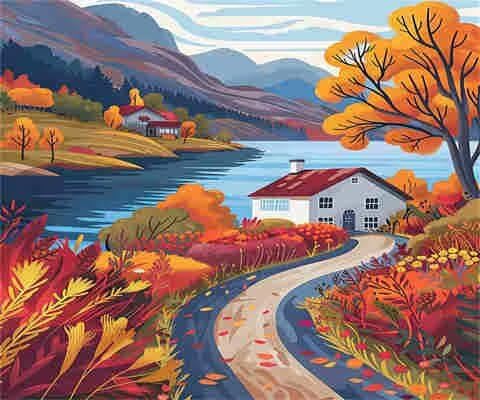 Malen nach Zahlen Malen-nach-Zahlen-Set für Erwachsene, Dorf, Landschaft, Malen nach Zahlen für Anfänger, Acryl Peinture a Numero mit 6 Pinseln, DIY-Ölgemälde Handwerk für Wanddekoration (80 x 60 cm Malen nach Zahlen Malen-nach-Zahlen-Set für Erwachsene, Dorf, Landschaft, Malen nach Zahlen für Anfänger, Acryl Peinture a Numero mit 6 Pinseln, DIY-Ölgemälde Handwerk für Wanddekoration (80 x 60 cm von Yyafeenng