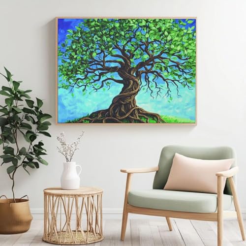 Malen-nach-Zahlen-Set für Erwachsene, DIY Malen nach Zahlen, Baum des Lebens, Acrylfarbe nach Zahlen für Anfänger, Ölgemälde, Basteln für Heimdekoration, Wanddekoration – (120 x 80 cm, ohne Rahmen Malen-nach-Zahlen-Set für Erwachsene, DIY Malen nach Zahlen, Baum des Lebens, Acrylfarbe nach Zahlen für Anfänger, Ölgemälde, Basteln für Heimdekoration, Wanddekoration – (120 x 80 cm, ohne Rahmen von Yyafeenng