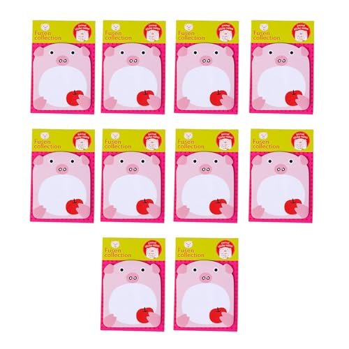 10 PCs Selbst Kleber Klebriger Note Cartoon Memos Pad Schöne Notizblock Schulpraxis Vorräte von Yzdysg