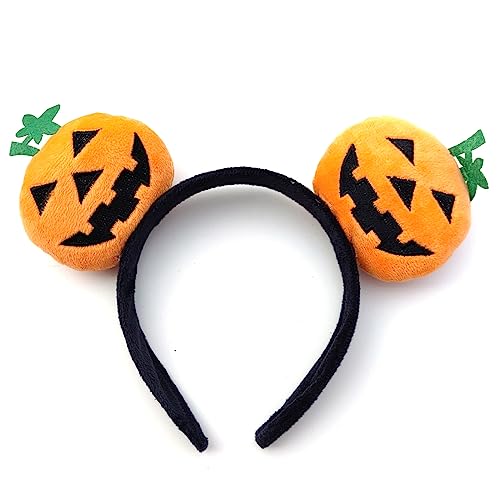 Yzdysg Halloween Pumpkin Headwear Hair Hoop Weiche Flauschige Stoff Cartoon Stirnband Für Kürbispartydekorationen von Yzdysg