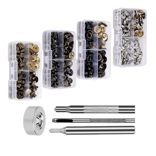 Yzdysg Knopfverschlüsse Set 15 Mm Metall Knopfverschlüsse Mit Installationswerkzeug Für Die Reparatur Von Kleidung Lederhandwerk von Yzdysg