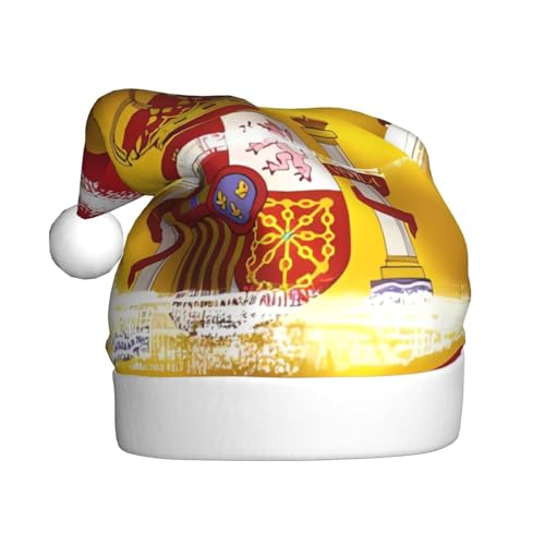 YzgWjBhd Weihnachtsmütze mit Spanien-Flagge, Unisex, Erwachsene, lustige Weihnachtsmütze, niedliches Weihnachtsaccessoire von YzgWjBhd