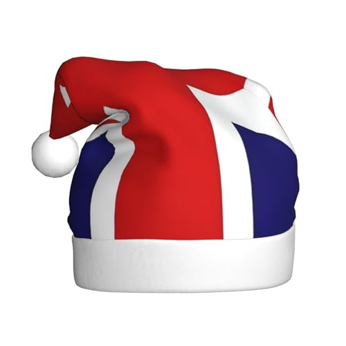 YzgWjBhd Weihnachtsmütze mit UK-Flagge, Unisex, Erwachsene, lustige Weihnachtsmütze, niedliches Weihnachtsaccessoire von YzgWjBhd