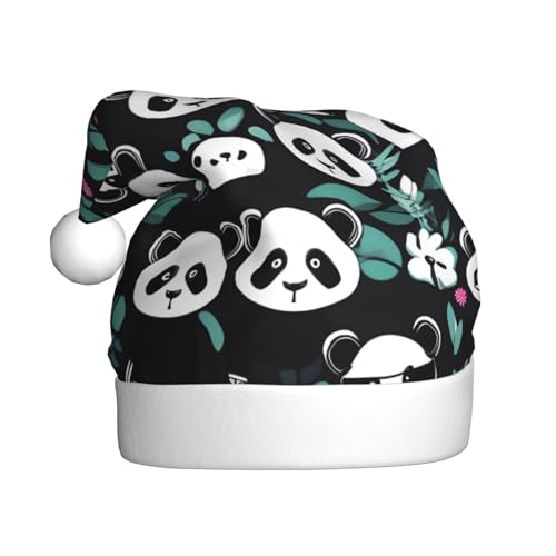 YzgWjBhd Weihnachtsmütze mit niedlichem Panda-Motiv, Unisex, Erwachsene, lustige Weihnachtsmütze, niedliches Weihnachtsaccessoire von YzgWjBhd