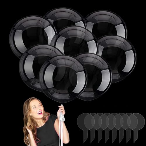 50 cm Bobo Klar Ballons, 8 Stück Transparent Luftballons, Kristall Blase Klar Party Jumbo Luftballons für Geburtstag Hochzeit Jahrestag Halloween Weihnachtsfeier Party Dekoration von YzmrBdqc