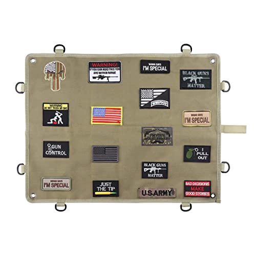 Yzpacc Taktische Morale Patch Display Tafel, Haken & Schlaufen Oberfläche, D-Ringe & Patches Panel, Halterung für Militär Armee von Yzpacc