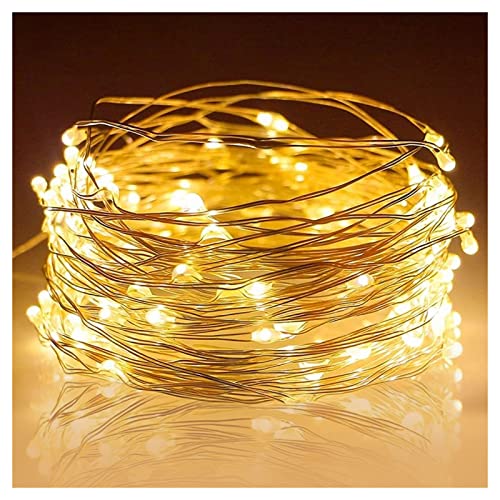 YzzYzz Lichterkette Innen Batterie 6M, Mini 60LED Lichterkette Batterie, Lichterkette Fairy Lights Wasserdicht für Party Hochzeit Zimmer Deko Weihnachten Beleuchtung Deko.(Warmweiß) von YzzYzz