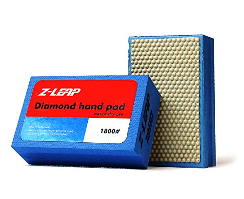 Z-LEAP Diamant-Handpolierpads Set für Granit, Marmor, Beton, Glas, Schleifblock, SC02015-1800, Leap6-1500, Medium von Z-LEAP