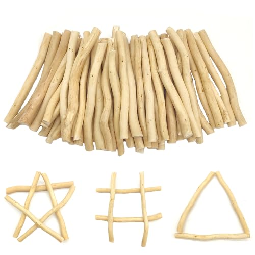 ZAHD 50 Stück Holzstäbchen Holzblock Sticks für DIY Die Zweige Basteln Holzstäbchen Holzstöcke Holz Log Sticks Ast natürlichem Holzblock Sticks für DIY Handwerk für DIY Handwerk (Holzfarbe) von ZAHD