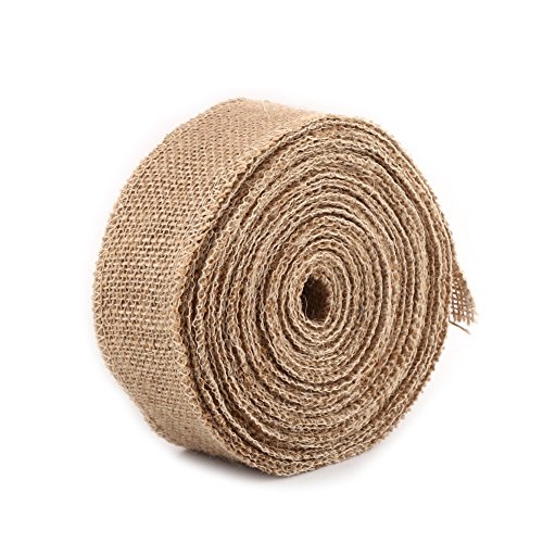 Sackleinenrolle, 10 M Sackleinen-Jute-Sackleinenstoff, Geschenkverpackungsband, Tischläufer, Sackleinenband, Sackleinenband Zum Basteln, Sackleinen-Blumenverpackung (5CM) von ZAICOLER