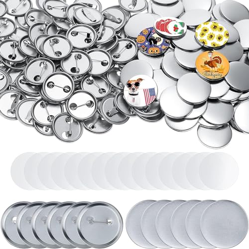 ZALHIN 100 Stück Buttonrohlinge 58mm, Leere Schaltfläche Abzeichen Button Abzeichen Teile Set für DIY Kunsthandwerk Supplies Geschenke, Geschenke und Souvenirs von ZALHIN