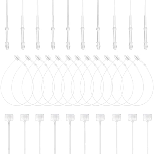 ZALHIN 2000 Stück Sicherheitsfäden, Transparent Loop Pins Loop Lock Fäden Sicherheitsfäden Hängeetiketten Preisschild für Etiketten Loop Preisschild Kleidung Preisträger von ZALHIN