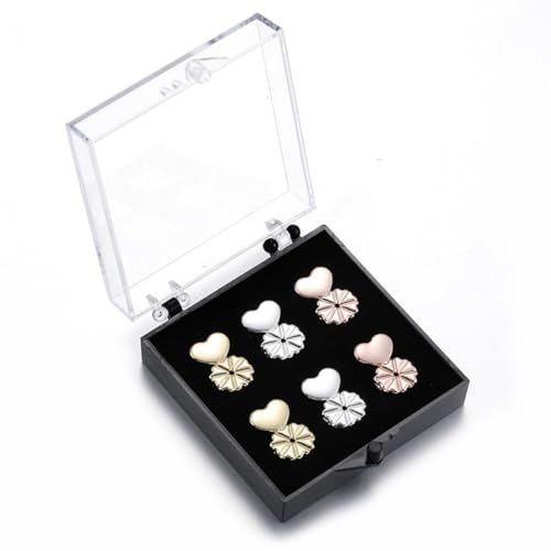 ZAMXHUG Ohrringheber Einstellbare Ohrring Lifter - 3 Paar Hypoallergen Ohrläppchen Heber für Earring Backs Ohrring Zubehör, Ziemlich Damen Ohrring-Verschlüsse Lifters(Gold,Silber,Roségold) von ZAMXHUG