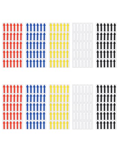 ZAMXHUG kleine Aufkleber - 300 pcs Klein Pfeil Aufkleber Etikett, Kleber Farbe Kodierzeichen Aufkleber für Gasrichtung Inspektion Fehler Kennzeichnung,für Produkte Inspektionsfehler,5 Farben von ZAMXHUG