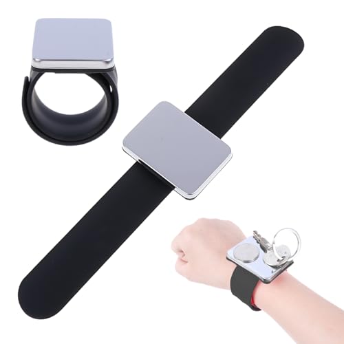 ZAMXHUG nadelkissen Handgelenk - 1 pcs Armnadelkissen Magnetisch,Magnetisches Handgelenk-Nähen,Magnetisches Silikon-Armband für Friseur Friseurbedarf Nähen Nähnadeln Kissen (Schwarz) von ZAMXHUG