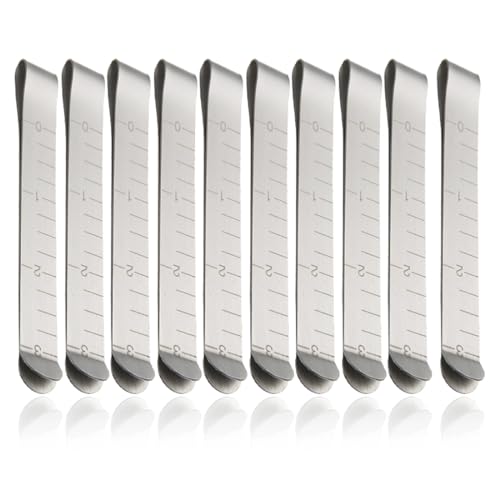 ZAMXHUG nähzubehör - 10 pcs Nähklammern Nähzubehör-Set aus Edelstahl, 3" Lineal, Quilting-Zubehör für magische Clips, Einlege- und Markierzubehör, Markierclips für Nähprojekte von ZAMXHUG