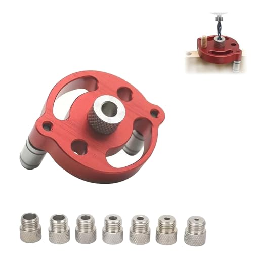 ZANWANXIN Center Spinners For Drilling, Center Spinners Wood Tool for Drilling, Drill Positioner Locator Woodworking Joints Tool, Handheld Drill Guide,Drill Centering Tool (B) von ZANWANXIN