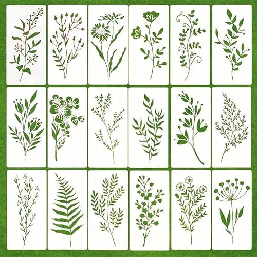 ZANWANXIN Garden Fence Large Flower Stencils, Stencil DIY Decoration, Reusable Wall Stencils Crafts, for Painting on Wood Canvas Paper Fabric Floor Wall Furniture (Grass) von ZANWANXIN