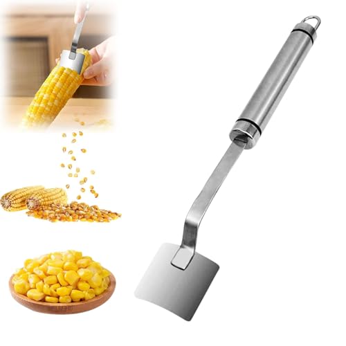 ZANWANXIN Long Handle Stainless Steel Corn Stripping Tool, Magic Corn Peelers, Corn Kernel Remover Tool, Corn Stripper Corn Cob Stripper Tool (1PCS) von ZANWANXIN