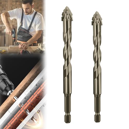 ZANWANXIN New Four-Flute Sawtooth Eccentric Drill Bit, Eccentric Drill Bit Set, High-Strength Eccentric Twist Drill Bit, Titanium-Coated Design Drill Bit, Efficient Drill and Tap Set (6+8mm) von ZANWANXIN