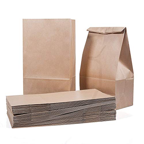 50 Stück Kraftpapier Papiertüte，Brown Kraft Papiertüten Seed Taschen Mitnehmen verpackt Burgerbrotbeutel Seed Obstbeute von ZARRS