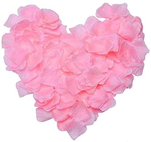 ZARRS Rosenblüten,3000er Pack Silk Künstliche Blütenblätter für Hochzeit Valentinstag Romantische Kunst Dekoration Konfetti Rosa von ZARRS