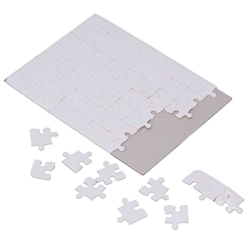 6 Sets Blanko-Sublimation, Blanko-A5-Puzzle, Sublimations-Wärmeübertragung, mit 63 Teilen -Wärmepress-Transfer-Bastelarbeiten, Thermotransfer-Puzzle, 13 cm X 18 cm von ZASCHMOY