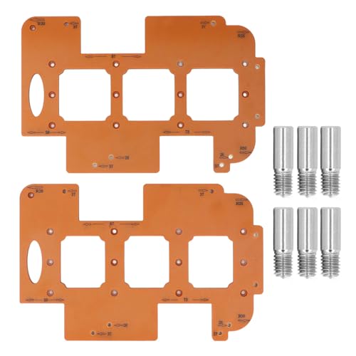 Radius Jig Router-Vorlagen, Lochöffnungsvorlagen, Eckradius- und Auslass-Stanzvorlagen-Set, Eckradius-Fräsvorlagen, für die Holzbearbeitung von ZASCHMOY