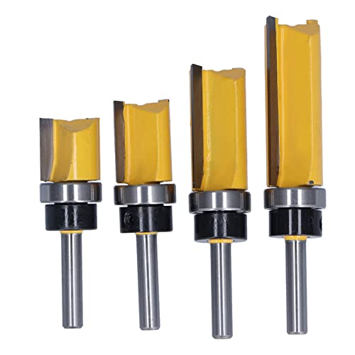 Zaweliyo 1/4in Schaft Gerade Bit Bündel Trim Router Bit für CNC , Handheld und Desktop Planer mit Super Langer Klinge und Leichtmetallschneiderkopf , Kohlenstoffstahl und von ZAWELIYO