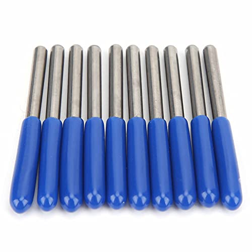 Zaweliyo 10pcs 3.175 Mm Router Bit, Wolframstahlmahlen Cutter für Holzschnitze Gravur Holzbearbeitungswerkzeugzubehör (30*0,2) von ZAWELIYO