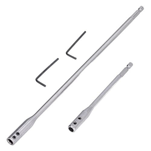 Zaweliyo 2pcs Bohrer Bit Hex Extension Hochkohlenstoffstahl -Erweiterungsstangen mit Schraubenschlüssel für Schraubenmuttern, Geeignet für Maschinen, Bauingenieurwesen von ZAWELIYO