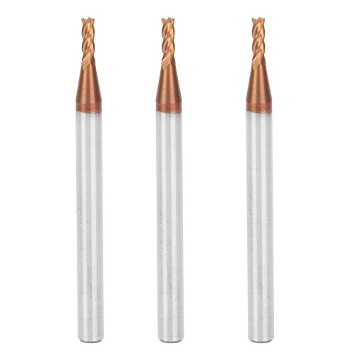 Zaweliyo 3pcs CNC Endmühle Werkzeugkarbid Cuttungsten Stahl Metallbearbeitungsmittel mit 6 Mm Klingenlänge, 4 Mm Schaftdurchmesser, 2,5 -Mm -Klingendurchmesser von ZAWELIYO