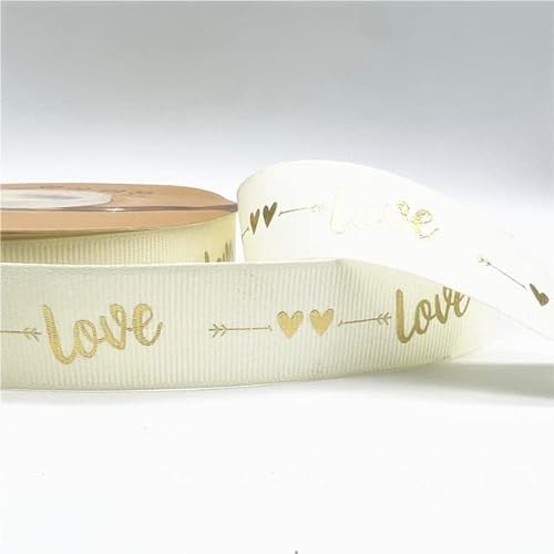 3 Rollen 5 Yards 1 Zoll 25 mm Ripsband   Druck Liebe Band für handgefertigtes Design Valentinstag Hochzeit Weihnachtsdekoration von ZAWR