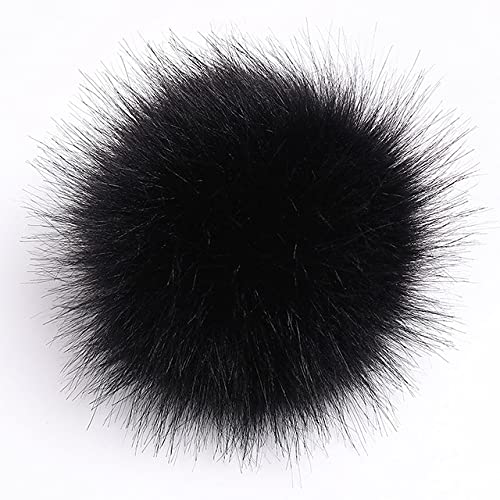 ZAWR 12 cm DIY Luxus Fell Pompon Kunstpelz Hot Hairball Hut Ball Pom Pom Große Haar Ball DIY Fell Pompon für Caps Taschen Schal Zubehör von ZAWR