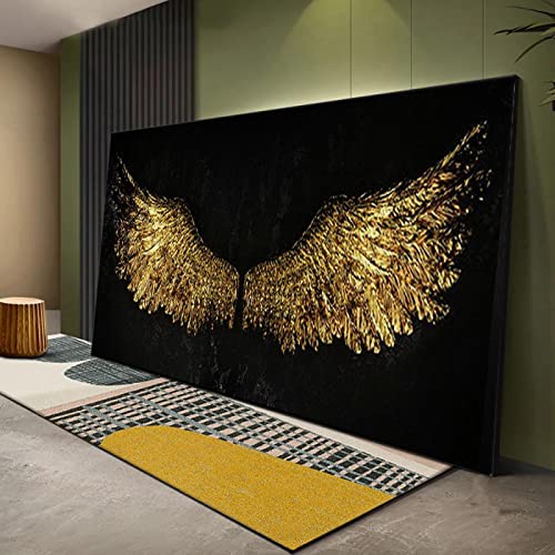 ZAYEN Abstrakte Leinwand Gemälde Engelsflügel Goldene Wandkunst Leinwand Poster Und Drucke Flügel Bilder Für Wohnzimmer Wohnkultur 20x40cm Rahmenlos von ZAYEN